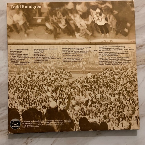 Todd Rundgren Dbl LP plus Poster - Picture 2 of 8